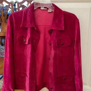 Suede leather  jacket shirt
